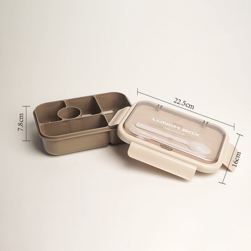 Multi-Compartment Bento Lunch Box with Built-in Utensils — product view 6