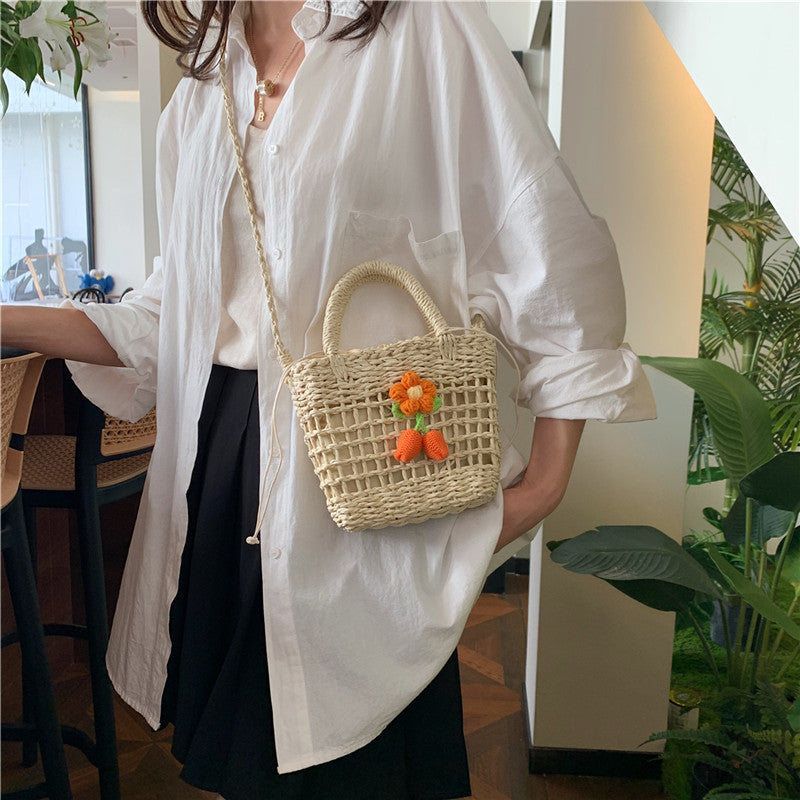 Handcrafted Crochet Floral Tote — product view 3