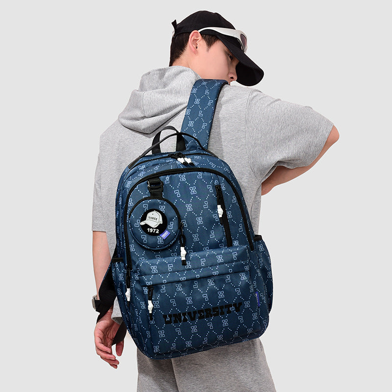 Multifunctional Geometric Patterned Backpack LoungeYard — product view 2