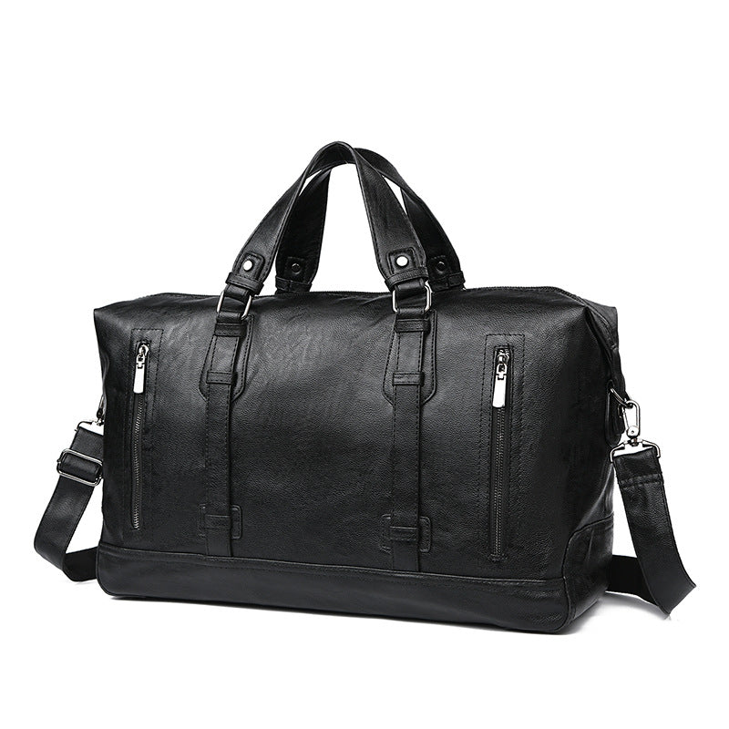 Premium Leather Weekend Duffel Bag LoungeYard — product view 4