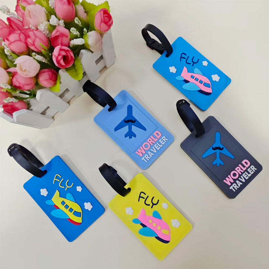 Unisex Luggage Tag with Unique Airplane Design LoungeYard — product view 1