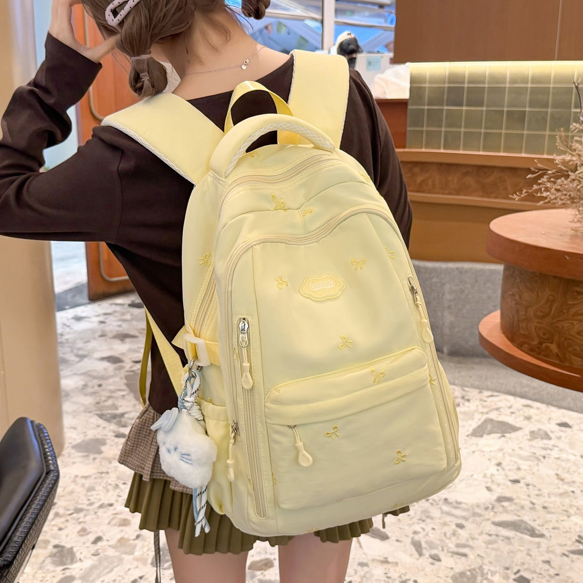 Floral Embroidered Backpack LoungeYard — product view 2