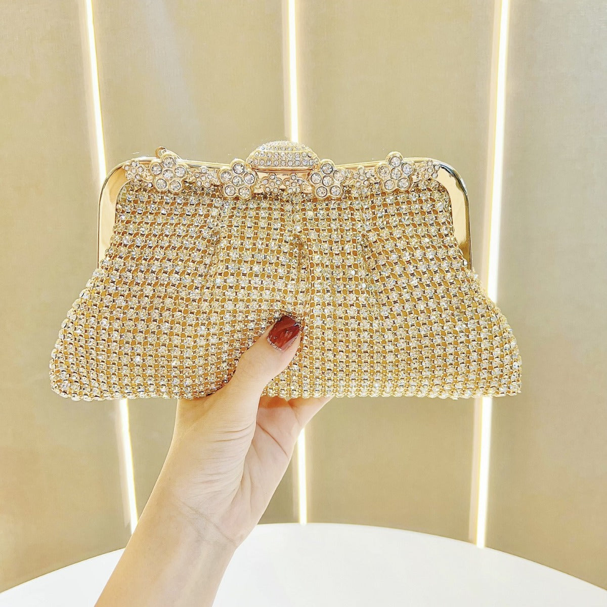 Glittering Crystal Clutch — product view 1