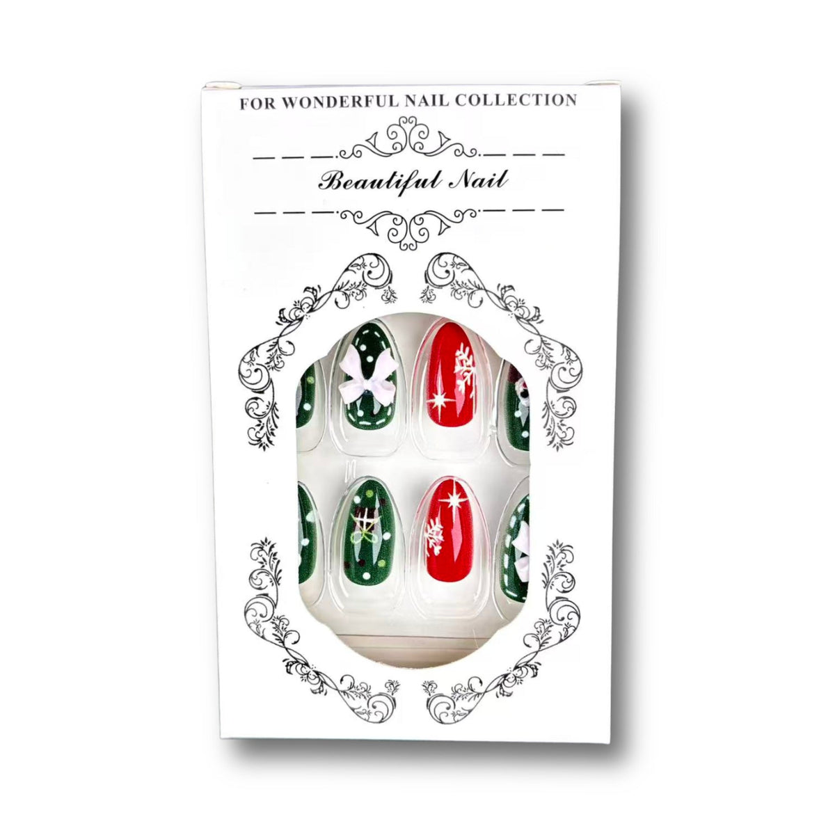 Decorative Press-On Nail Art Set with Christmas Theme — product view 4