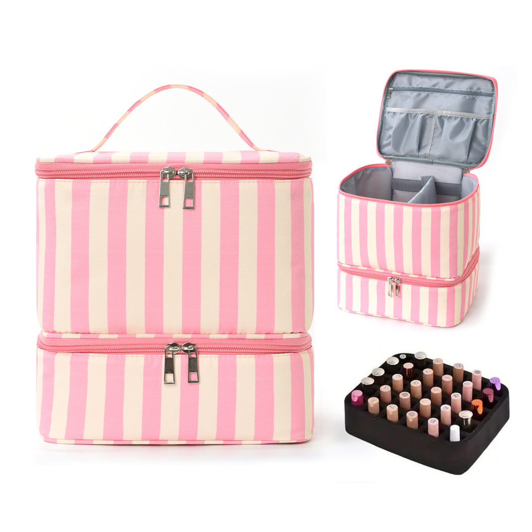 Cosmetic organizer with multiple compartments and removable interior LoungeYard — product view 7