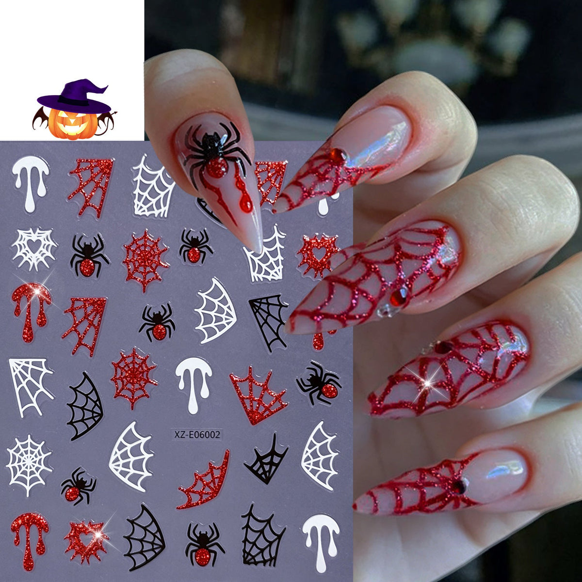 Halloween-Themed Nail Art Sticker Set  1791507032 — product view 3