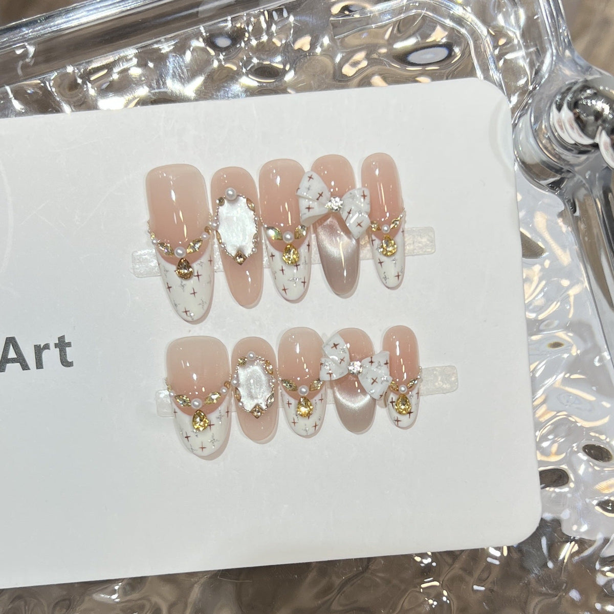 Decorative Rhinestone Nail Tips — product view 4