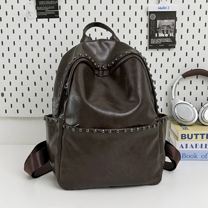 Casual Leather Backpack LoungeYard — product view 7