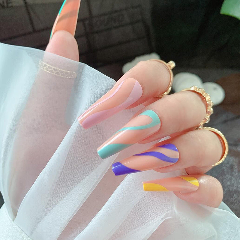Artistic Geometric Nail Art Extensions — product view 1