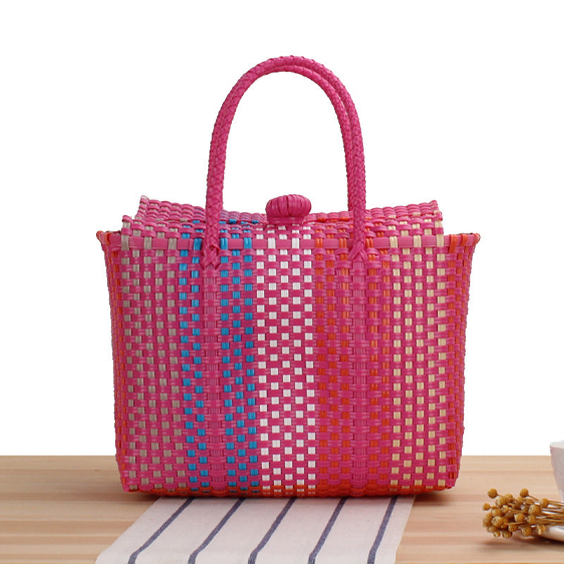 Beach handbag in modern braided design LoungeYard — product view 1