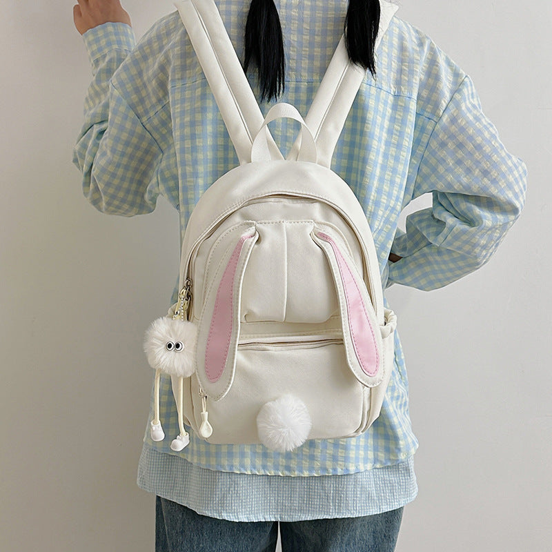 Cute Bunny-Ear Mini Backpack LoungeYard — product view 3