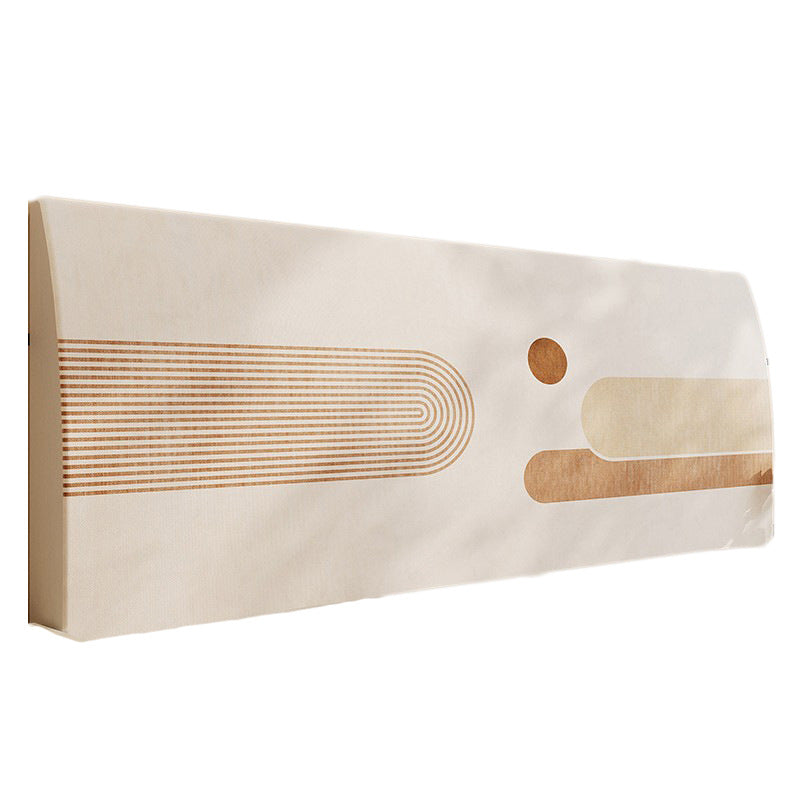 Upholstered Padded Headboard Cover with Abstract Minimalist Print — product view 1
