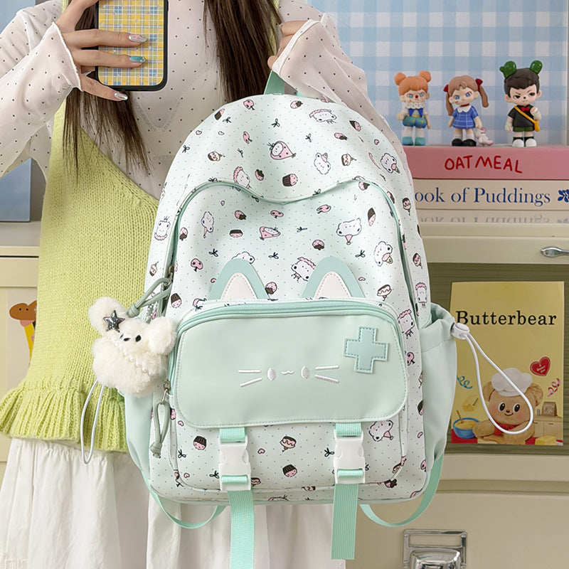 Cartoon-Themed Cat Ears Backpack LoungeYard — product view 1