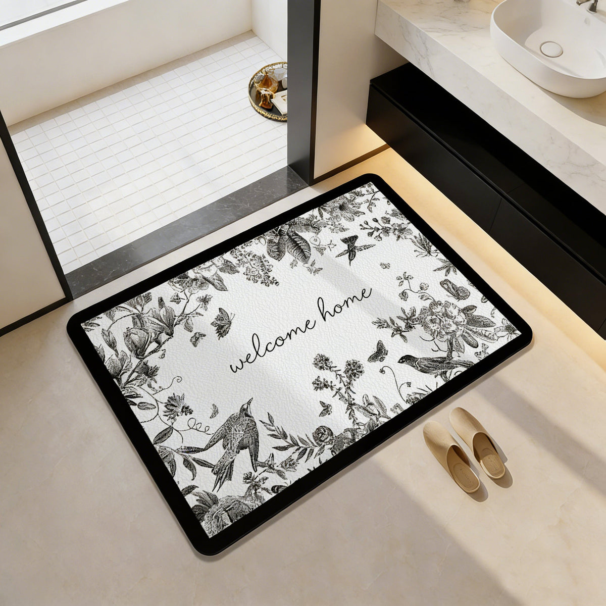 Playful Cat-Themed Bath Rug LoungeYard — product view 1