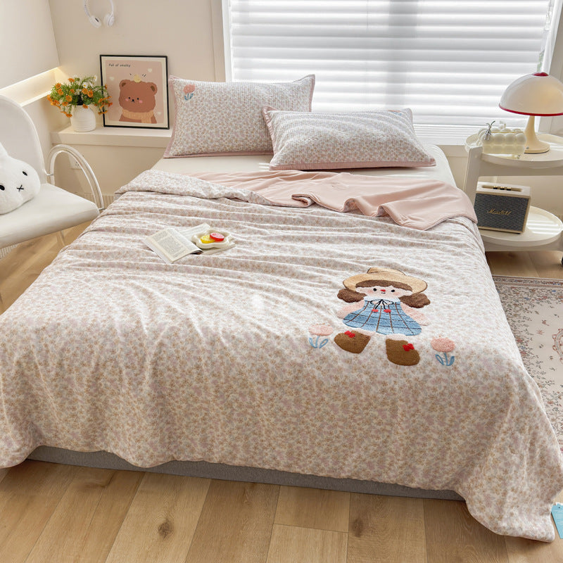 Women Cozy Bedspread with Playful Penguin Design LoungeYard — product view 4