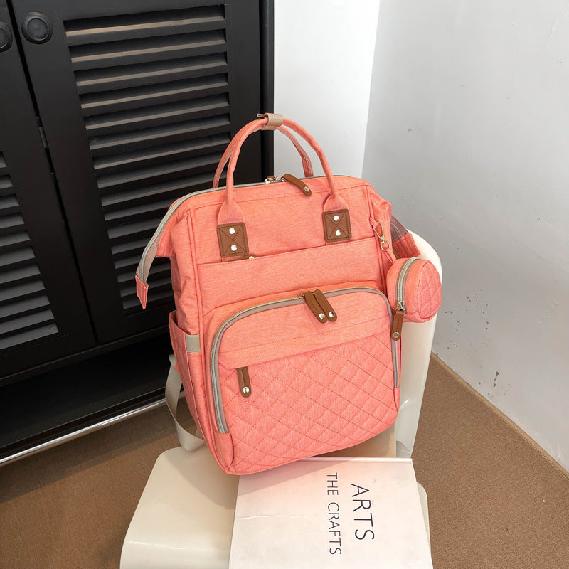 Multi-Pocket Quilted Backpack LoungeYard — product view 7