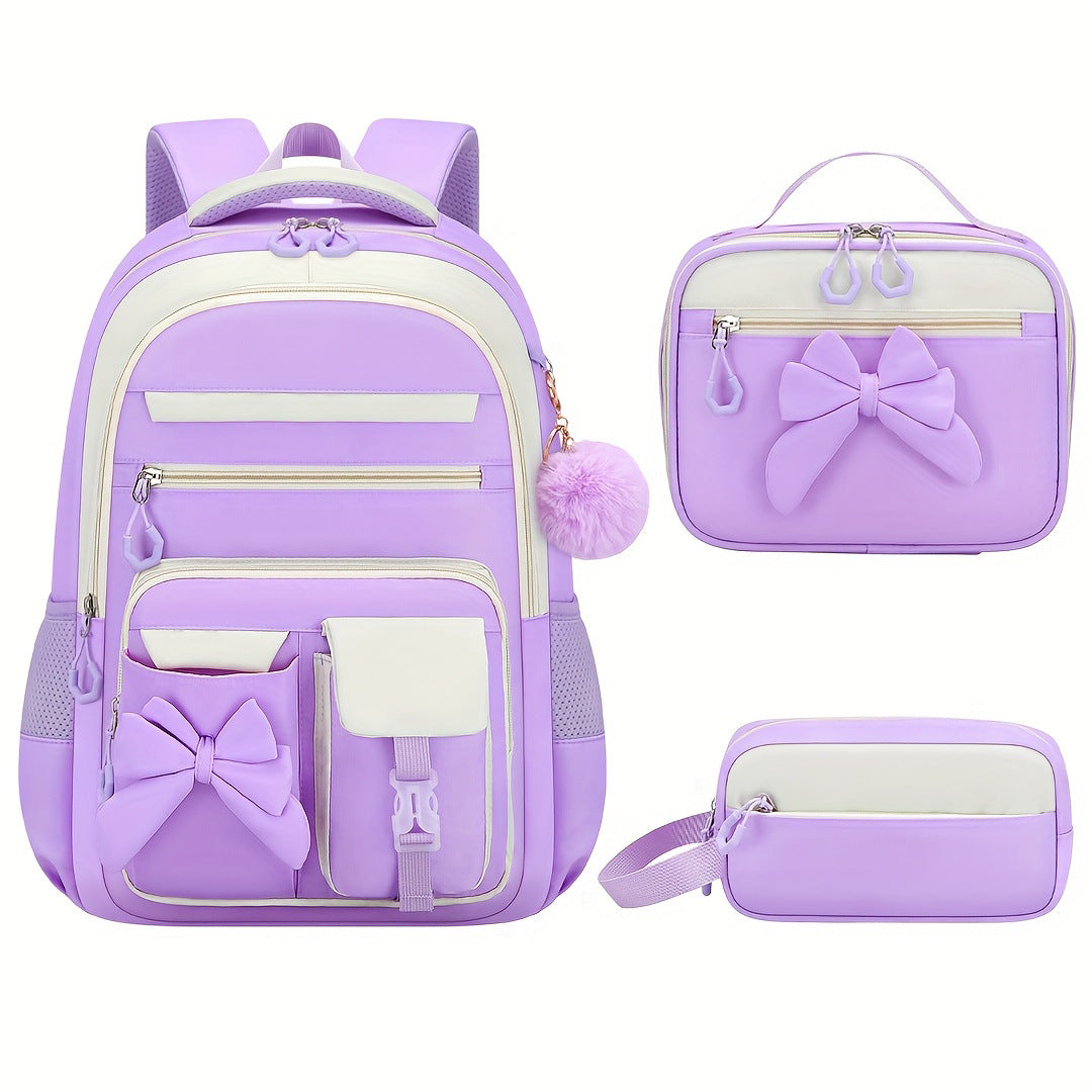 Cute Bow Design Backpack Set — product view 7