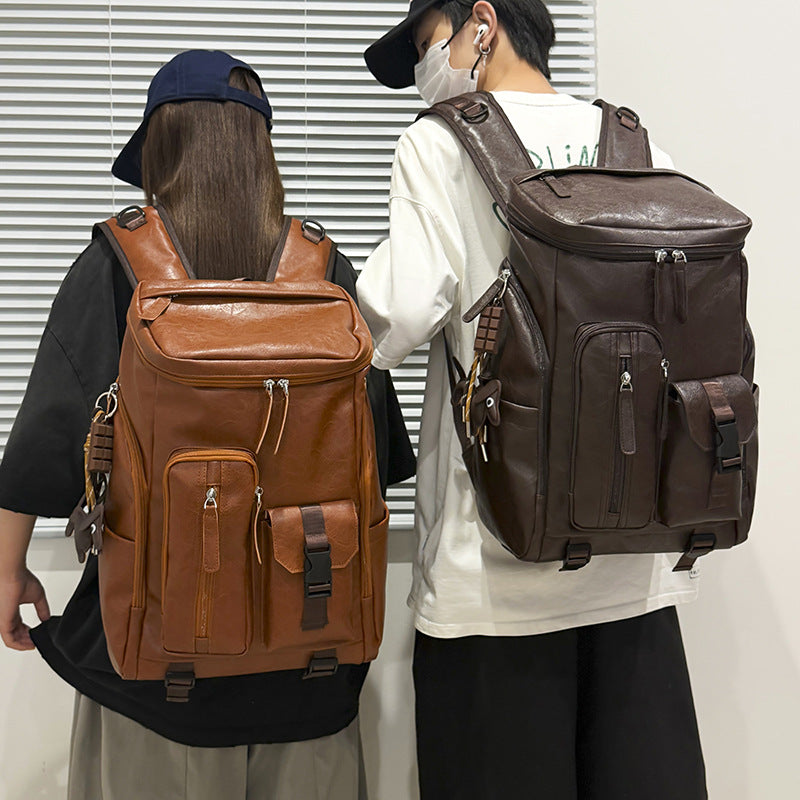 Multi-Functional Leather Backpack LoungeYard — product view 3