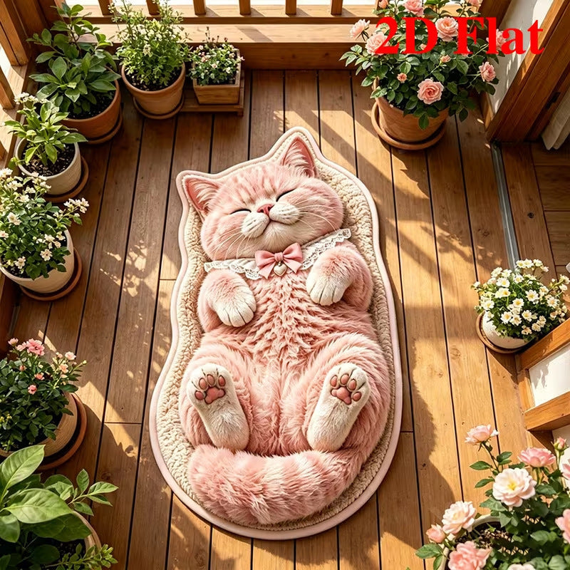 Cute Cat-Shaped Bath Mat — product view 5