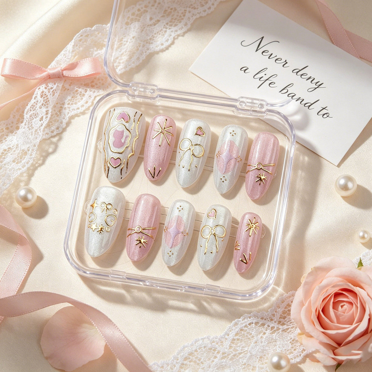 Decorative Acrylic Press-On Nail Art Set — product view 1