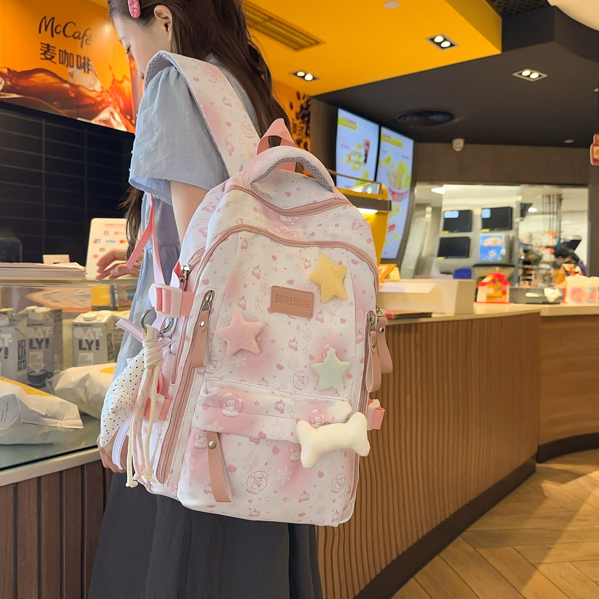 Artistic Patterned Backpack LoungeYard — product view 2