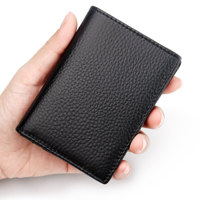 RFID-Blocking Leather Card Case LoungeYard — product view 4