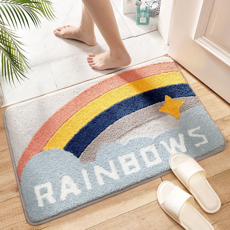 Whimsical Rainbow Bath Mat — product view 1