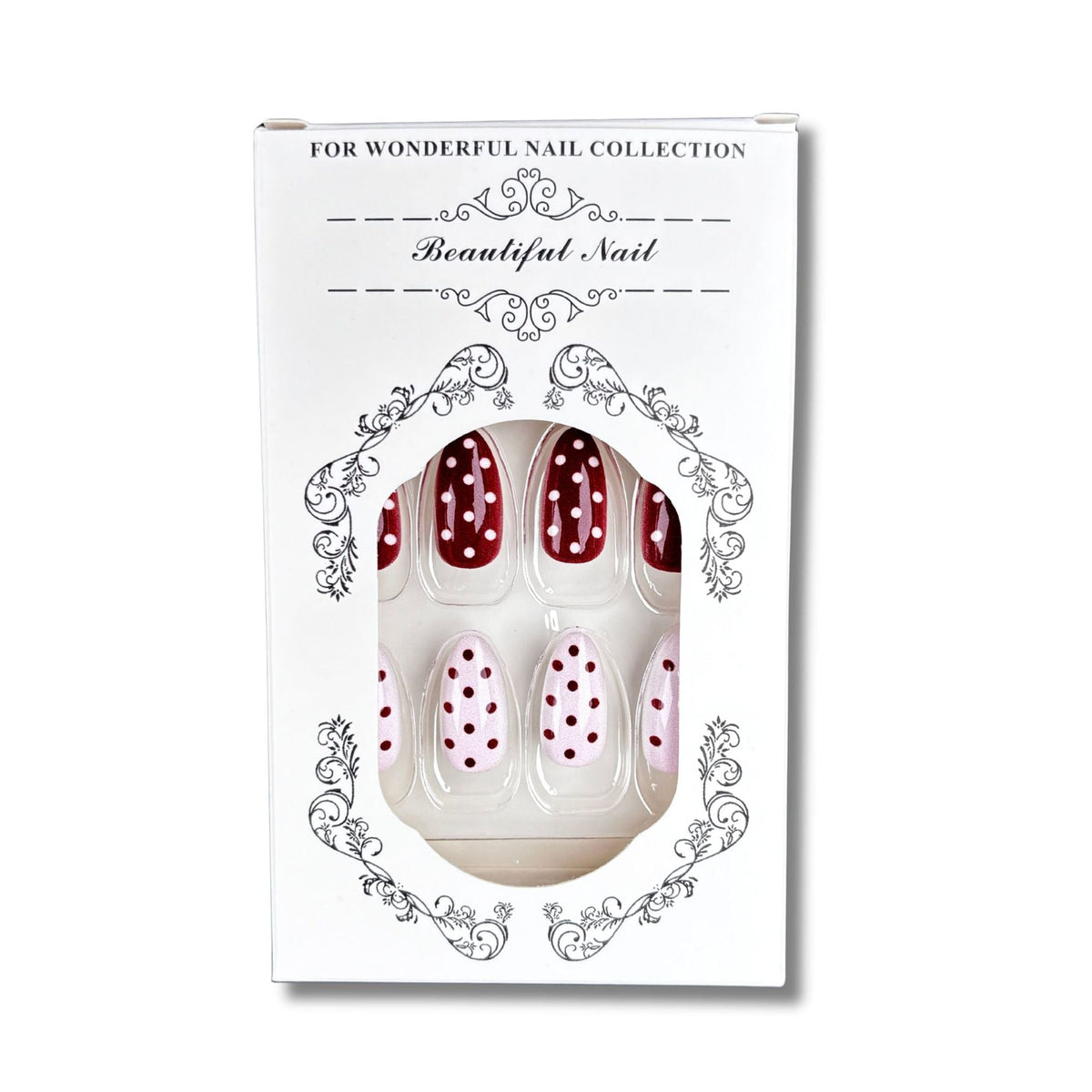 Decorative Press-On Nail Art Set with Charming Dots — product view 5