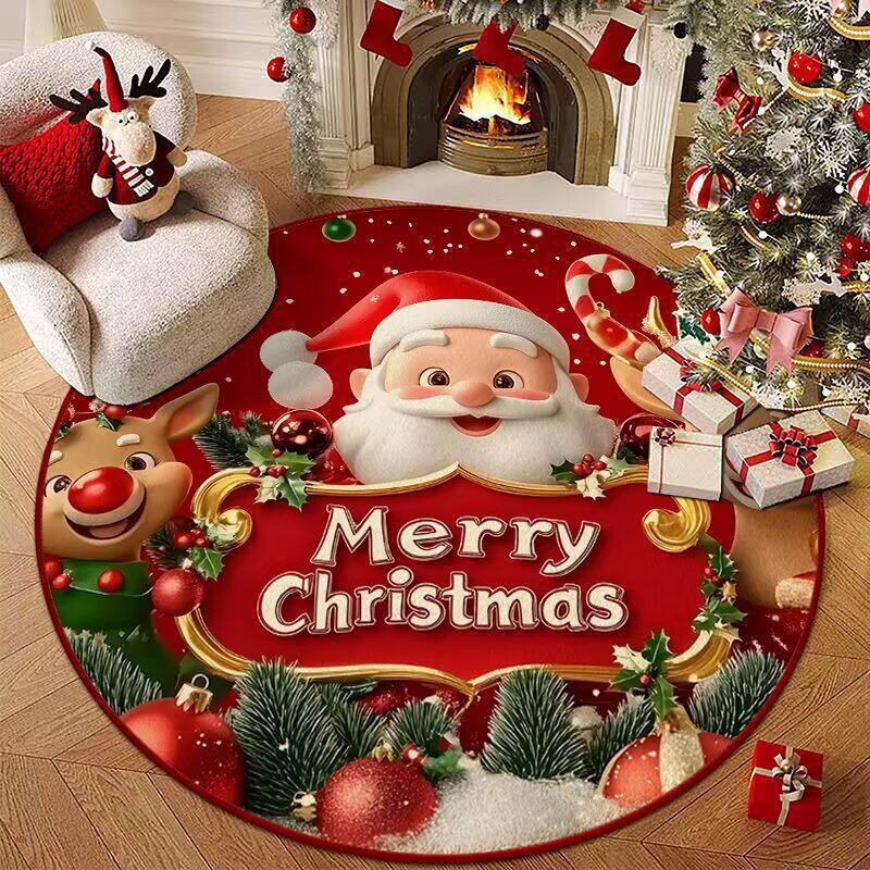 Holiday-Themed Round Area Rug Bowlift — product view 7