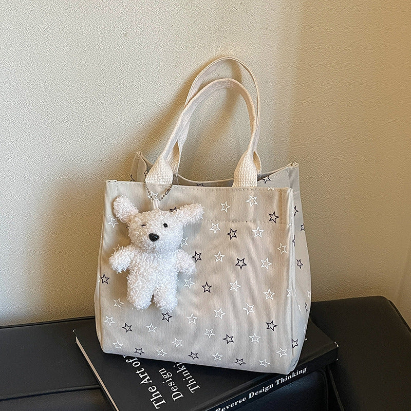 Casual Star-Patterned Mini Tote Bag — product view 6