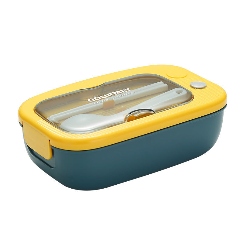 Multi-Compartment Meal Prep Box with Integrated Utensils — product view 4