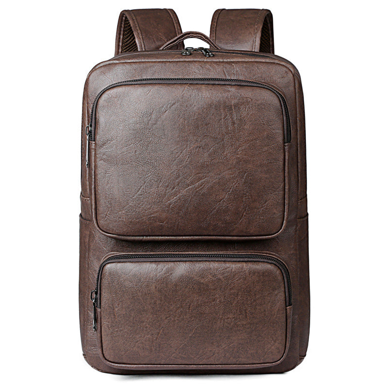 Premium Leather Business Laptop Backpack LoungeYard — product view 4