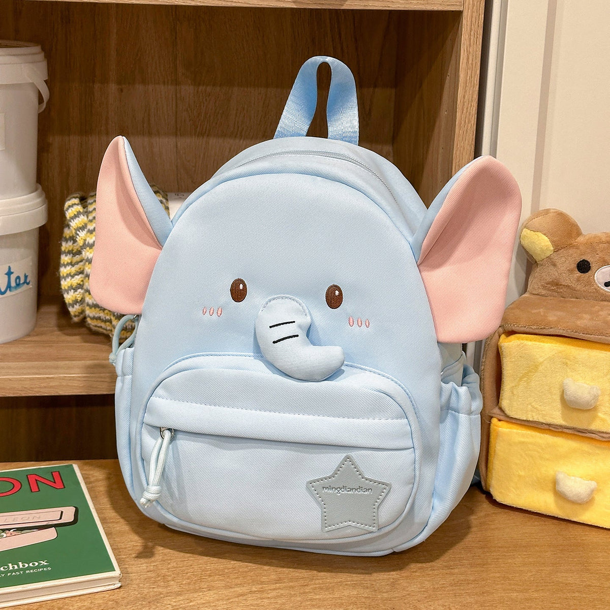 Cute Elephant-Design Backpack LoungeYard — product view 6