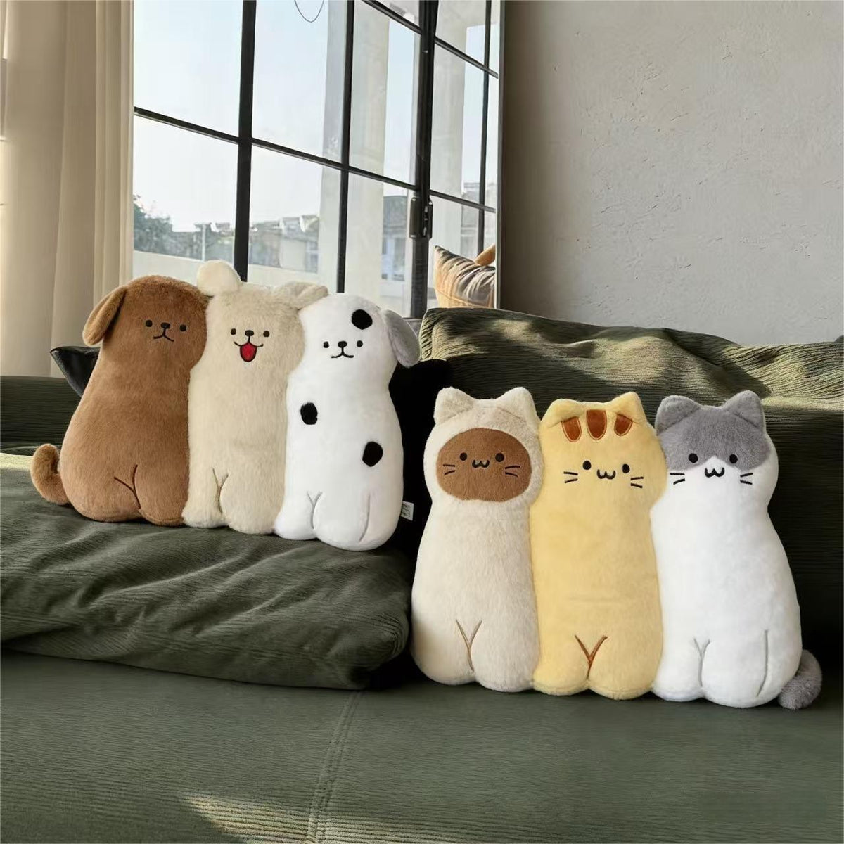 Plush decorative pillow in animal cartoon shape with extra soft filling and non-slip back — product view 2