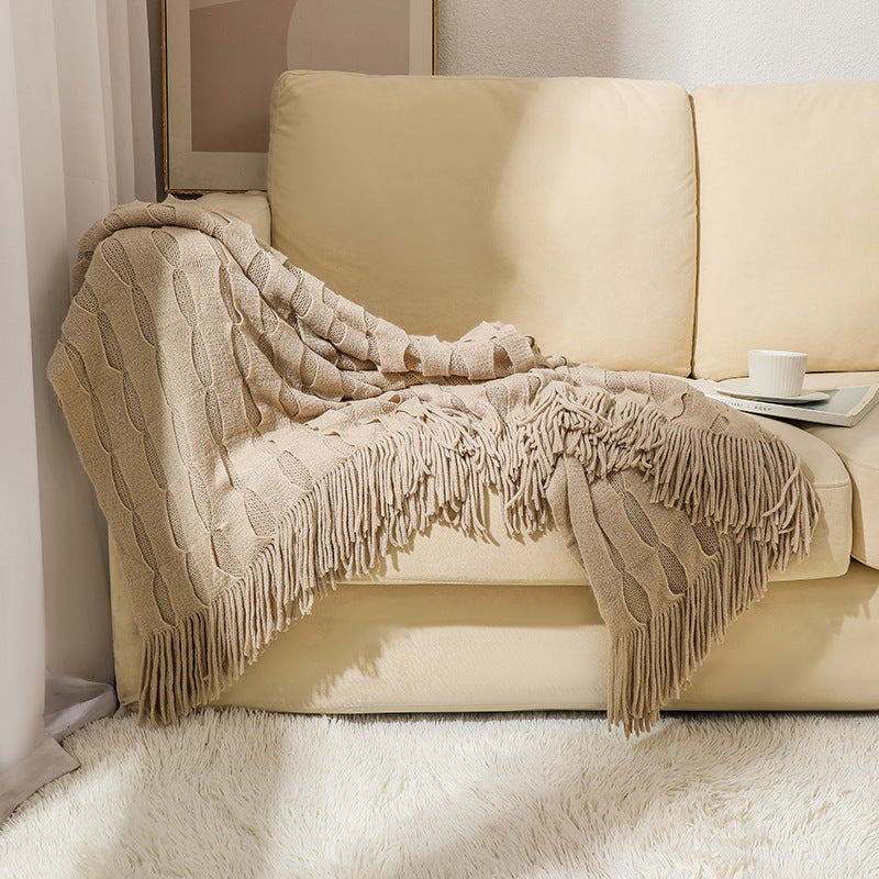 Cozy Textured Throw Blanket LoungeYard — product view 7