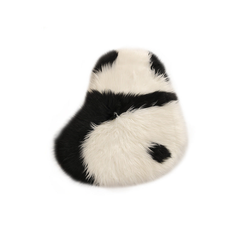 Plush cuddly pillow in sheep shape with dense artificial fur and soft polyester filling LoungeYard — product view 5