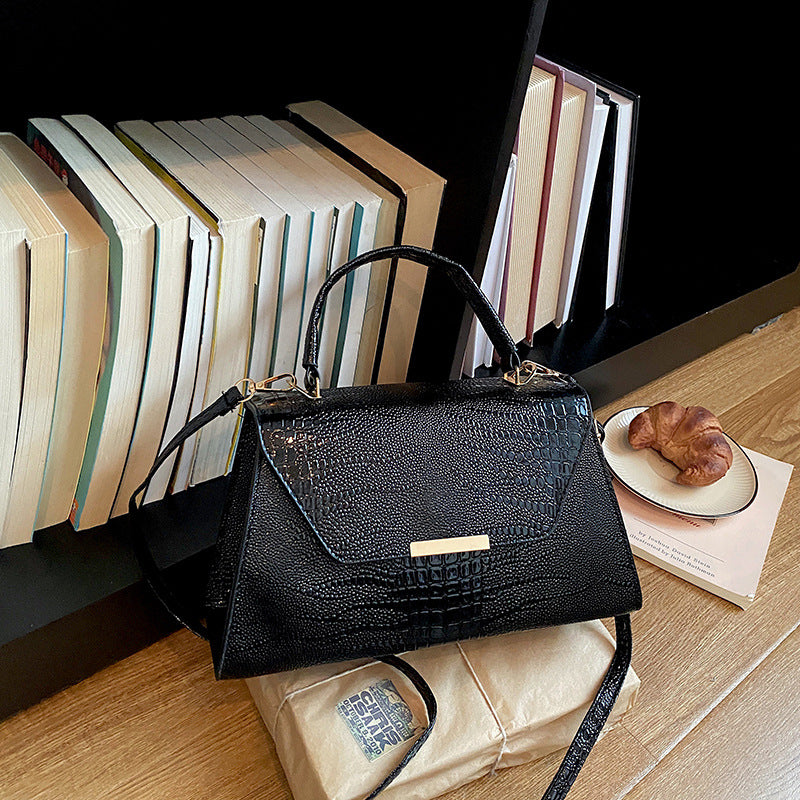Textured Leather Shoulder Bag — product view 3