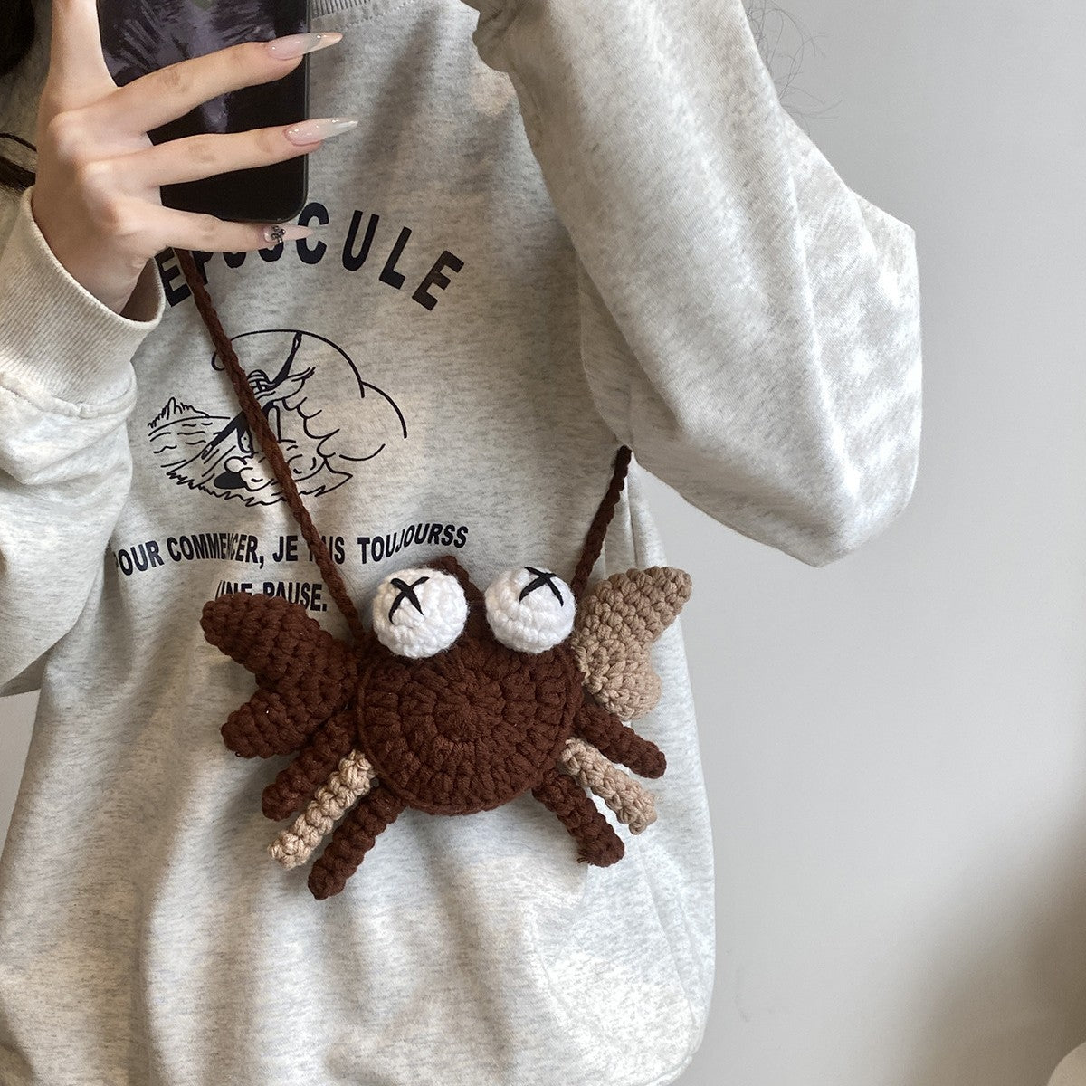 Crochet Crab-Shaped Crossbody Bag — product view 4