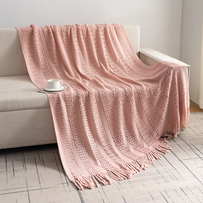 Textured Knit Throw Blanket — product view 6