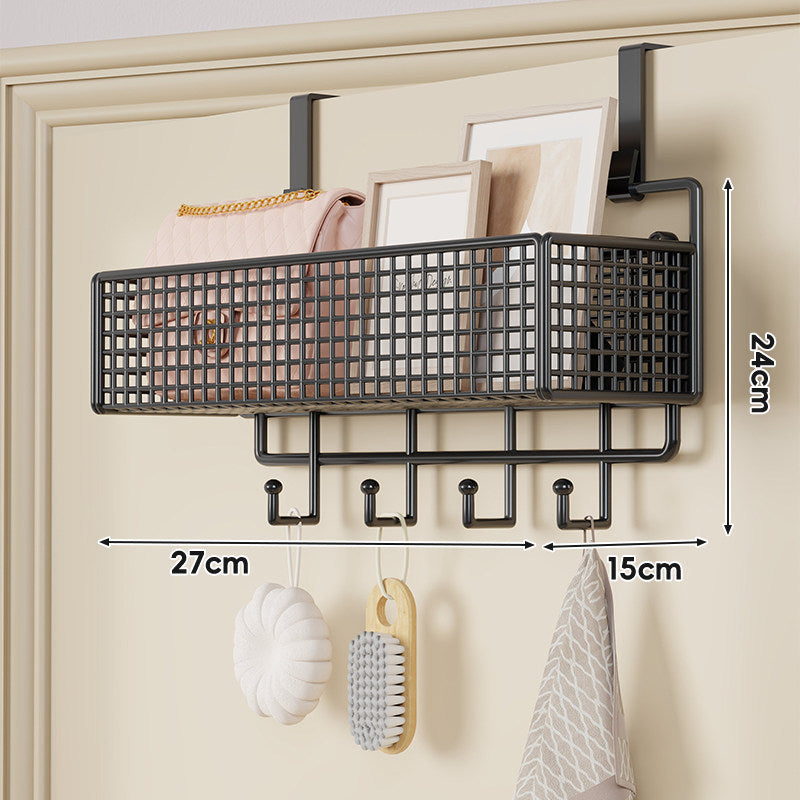 Over-Door Double-Tier Grid Hanging Storage Basket — product view 5