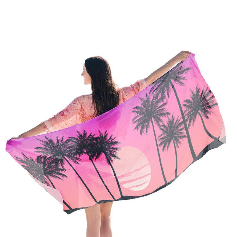 Light beach towel with creative jellyfish motif LoungeYard — product view 4