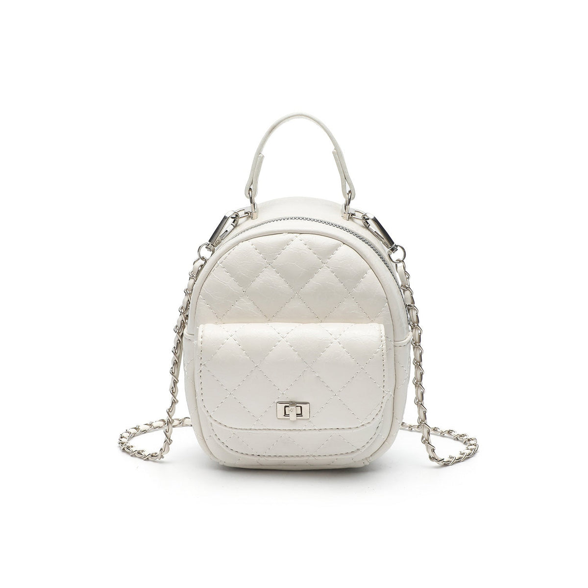 Quilted Metallic Mini Backpack LoungeYard — product view 3