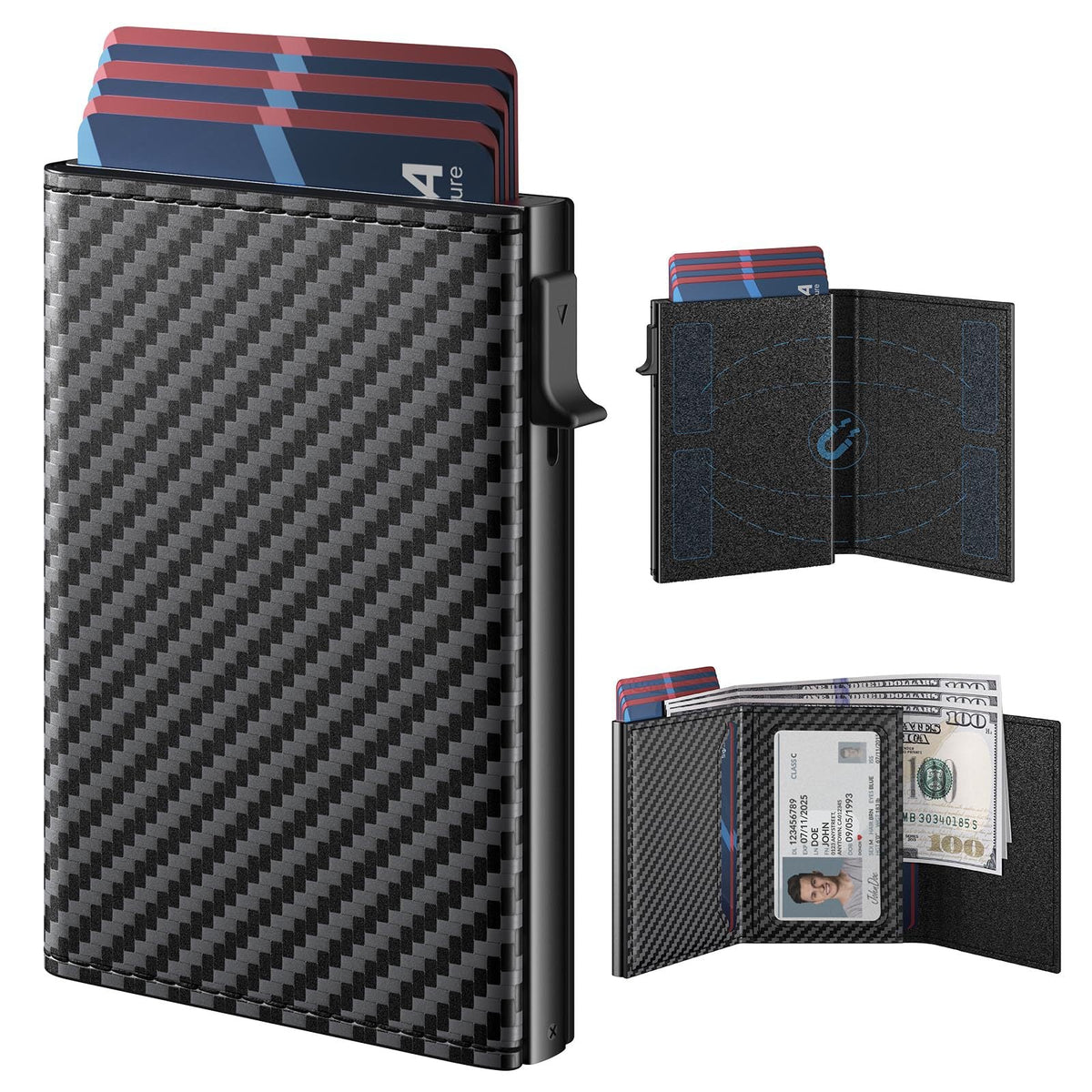 Slim RFID-Blocking Multi-Card Wallet LoungeYard — product view 1