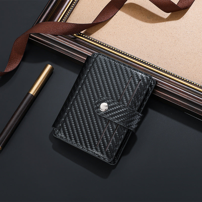 Carbon Fiber Textured Compact Wallet LoungeYard — product view 5