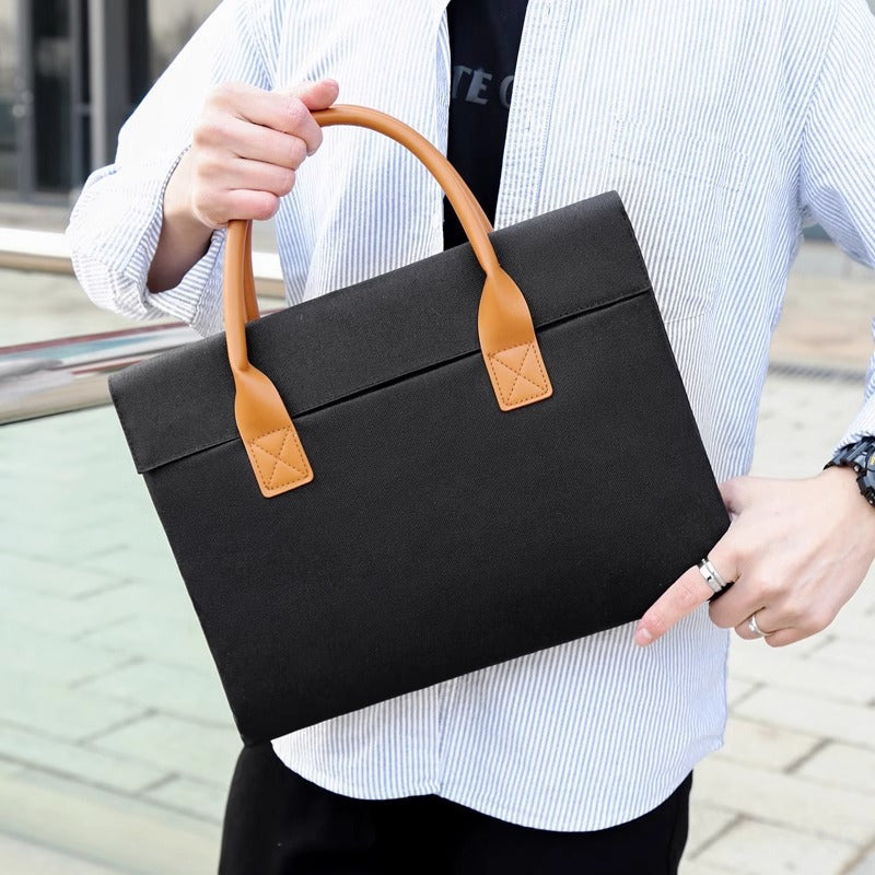 Modern Structured Laptop Tote Bag LoungeYard — product view 3