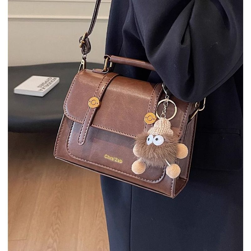 Structured Faux Leather Handbag LoungeYard — product view 2