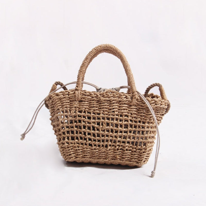 Handcrafted basket bag with detachable shoulder strap LoungeYard — product view 2