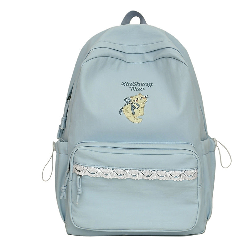 Cute Graphic Embroidered Backpack LoungeYard — product view 5