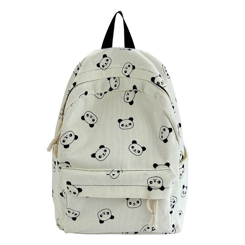 Casual backpack with panda motif LoungeYard — product view 5