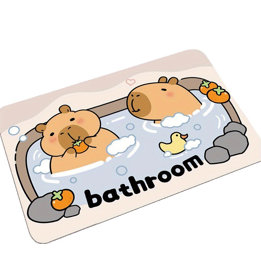 Playful Cartoon Bathroom Mat Bowlift — product view 5